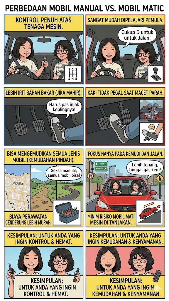 Interior Mobil Matic dan Manual